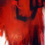 Rote Spuren, 80 x 60